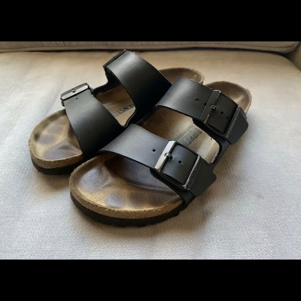 Birkenstock Arizona Black Leather Sandal 37EU